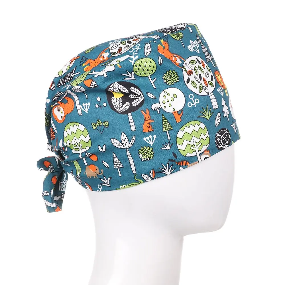 مرنة للمنزل جولة رقيق قبعة طباعة قبعات فرك قبعة الأزهار منتفخ