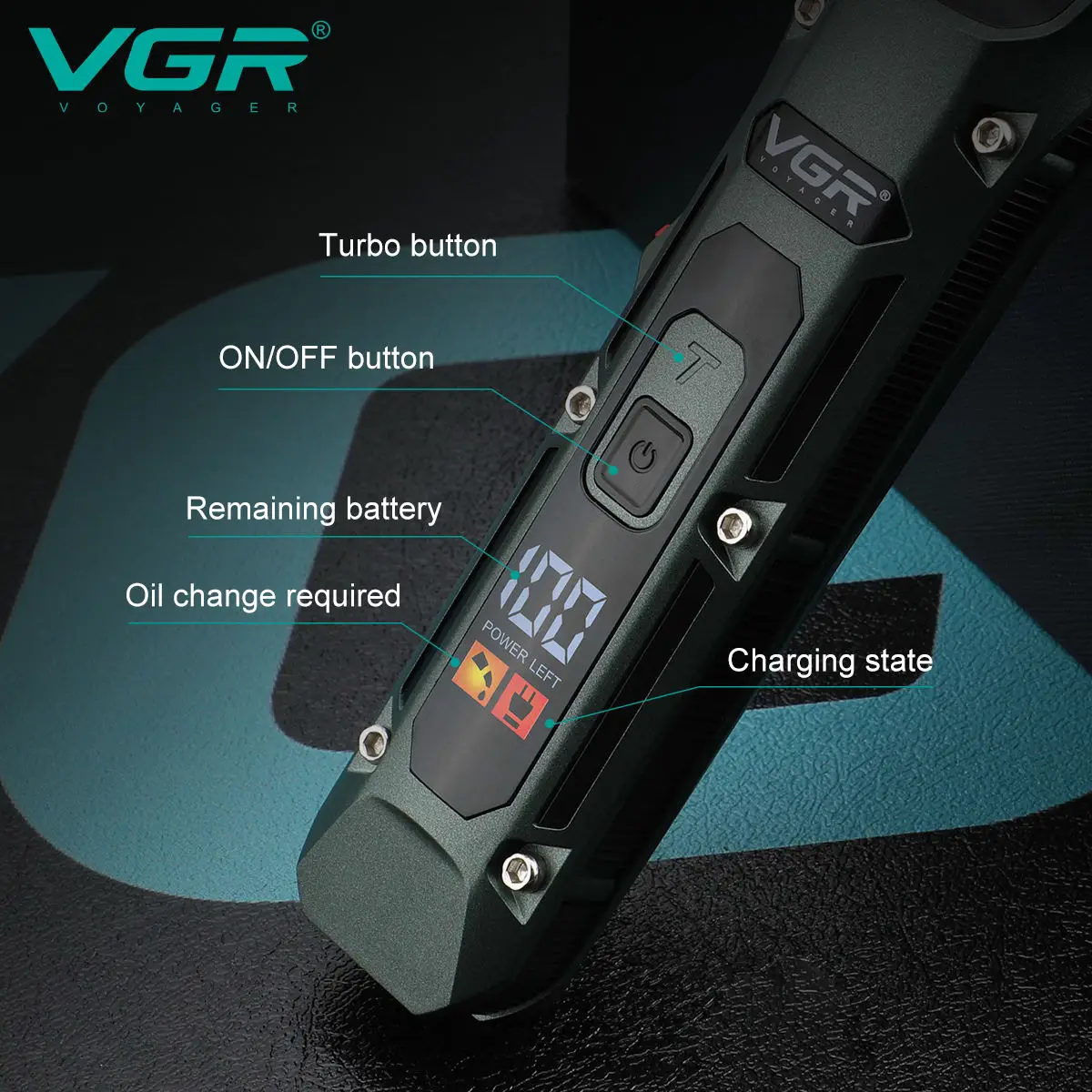 VGR V-696 New metal Popular Salon Barber Hair Cut Machine Professional Cordless Hair Trimmer Electric Hair Clippers for Men
