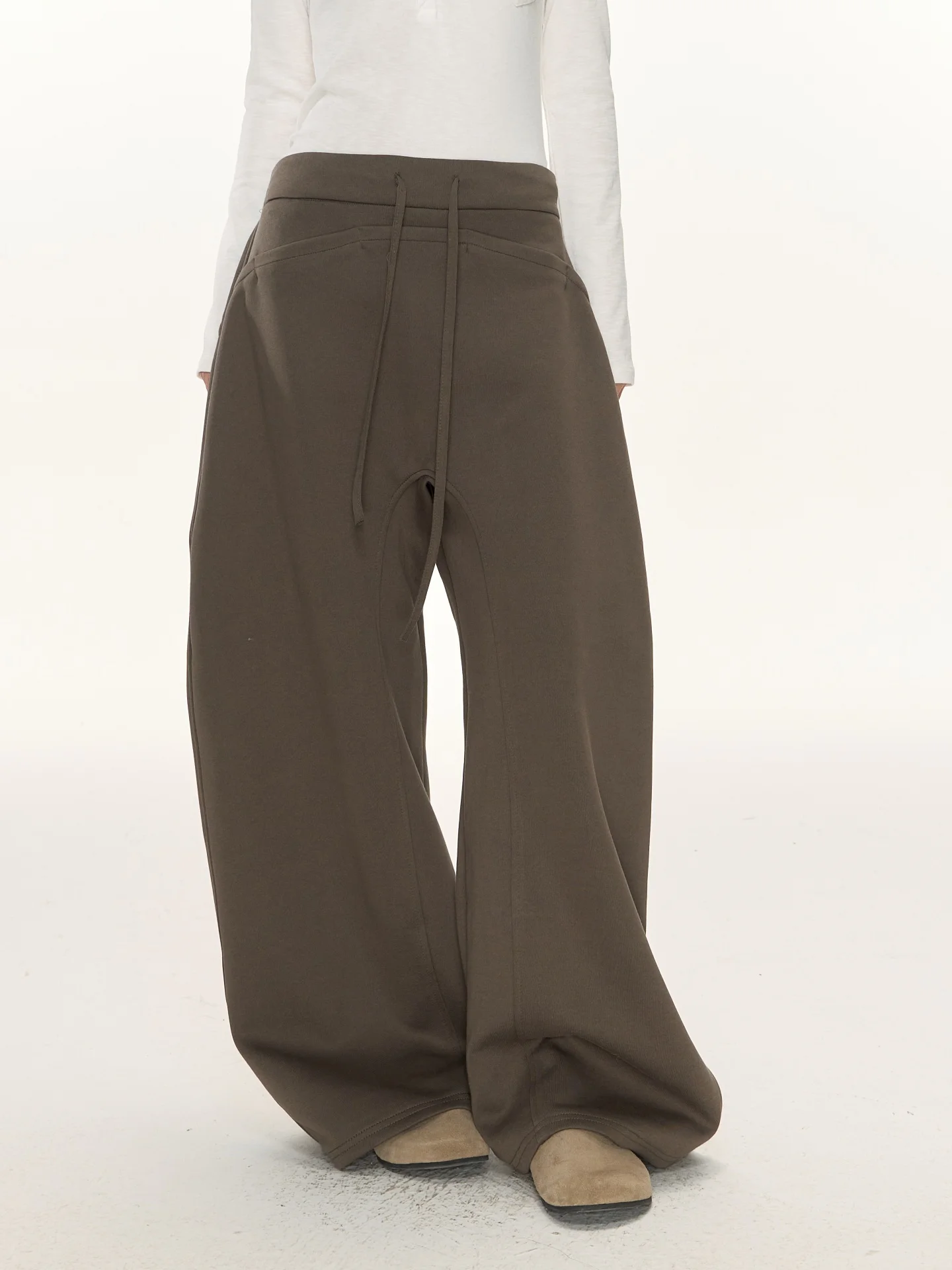 

Мужские повседневные брюки Nova B в американском ретро-стиле, свободного кроя, с широкими штанинами, дизайнерские, с изогнутым кроем, из хлопка, с высокой талией