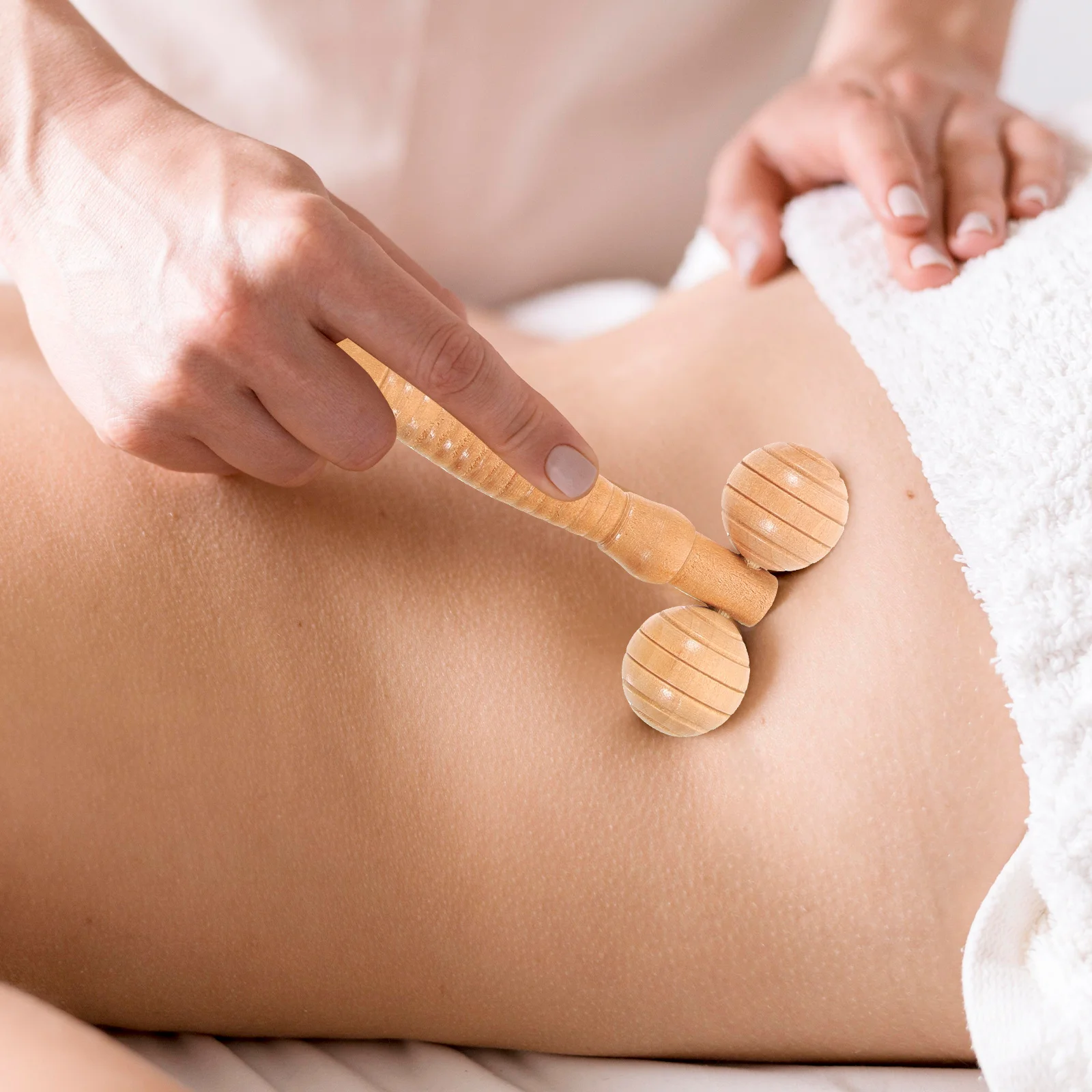 

3Pcs Wooden Foot Massager Rollers Smooth Body Roller for Neck Shoulder Back Relief Portable Acupoint Massage Tool