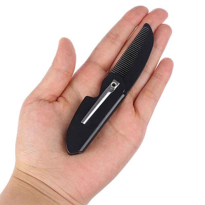 1Pcs Pocket Size Folding Beard Brush Portable Mini Hair Comb For Men Professional Mustache Hairdressing Comb Beard Care Tool image 3