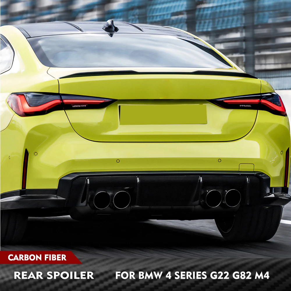 For BMW 4 Series G22 G82 M4 2021-2024 Car Rear Tuning Trunk Tail Wing Body Kits Carbon Fiber Car Rear Trunk Raing Spoiler Wing