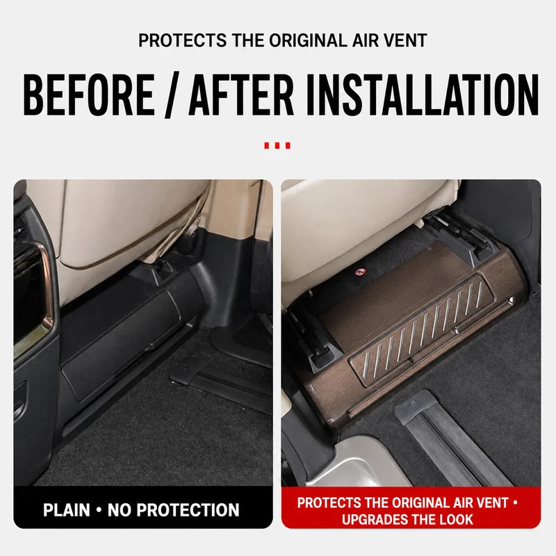 Car Seat Air Vent Trim for Toyota Alphard Vellfire 40 Series Front Seat Outlet Decorative Covers Carpet or Wood Floor 6pcs