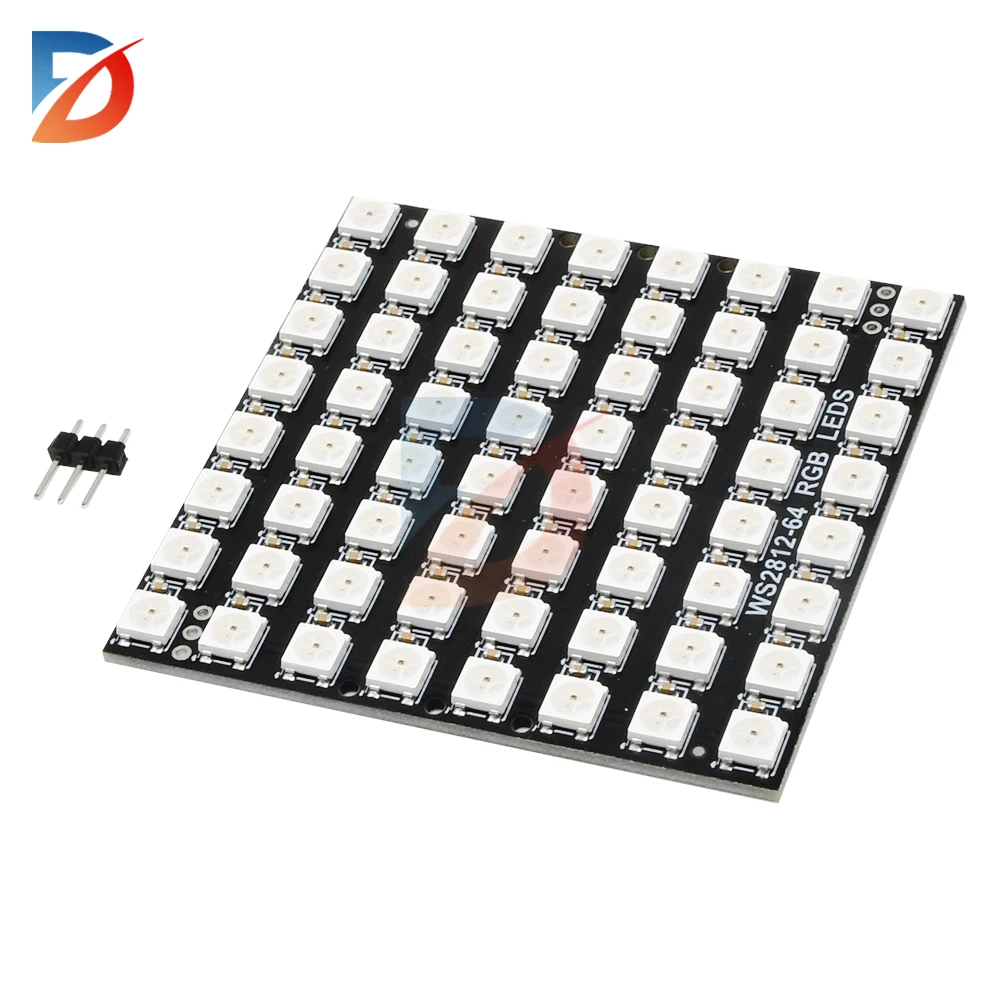 WS2812 LED 5050 RGB 8x8 Módulo de matriz LED de 64 bits