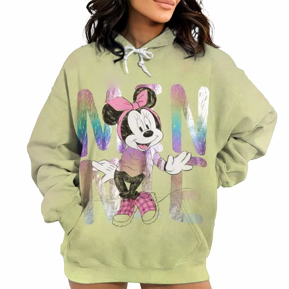 Y2k Mickey Mouse 3D Printing Hoodies Ijs Taarten Grafische Rits Sweatshirts Vrouwen Grappige Casual Kleding Truien Hoodie