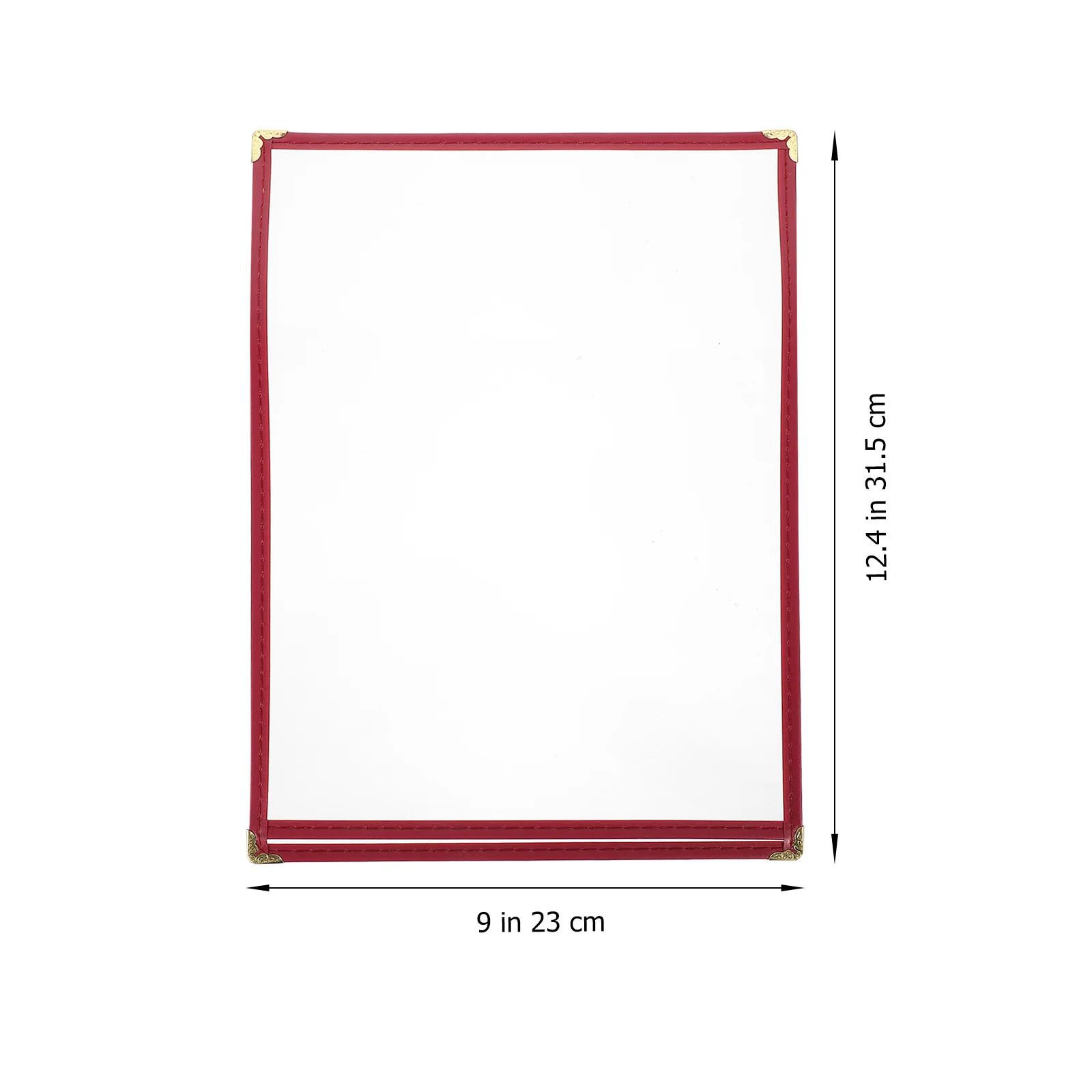 2 قطعة غطاء القائمة بولي كلوريد الفينيل حامل شفاف لمطعم فندق بار مقهى دائم مقاوم للماء وصفة حامي قائمة الأسعار