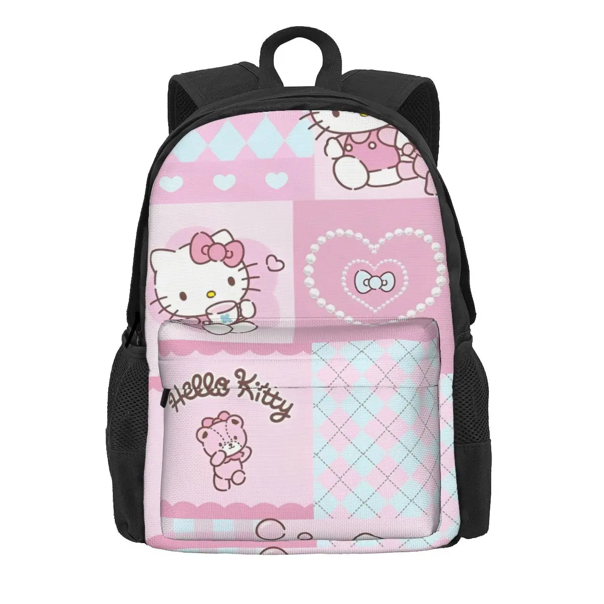 Lovely Hello Kitty Pink Women Backpack Mochila Print Fashion Student School Bag Computer Mochila Teenage Waterproof Shoulder Bag