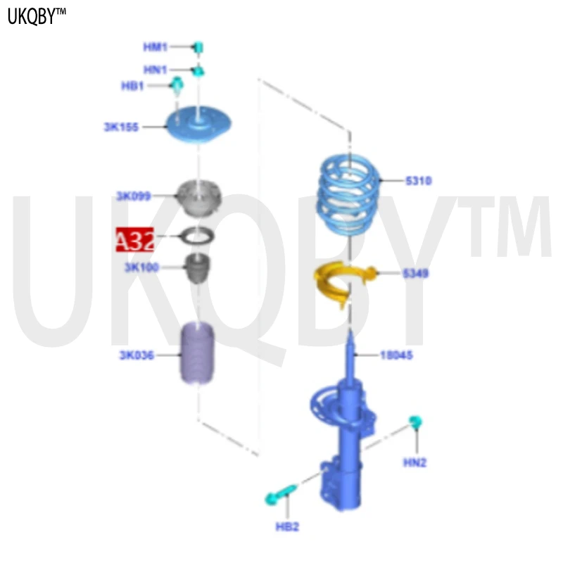 Pad - Anti vibration, right/left 6G915A227NAD