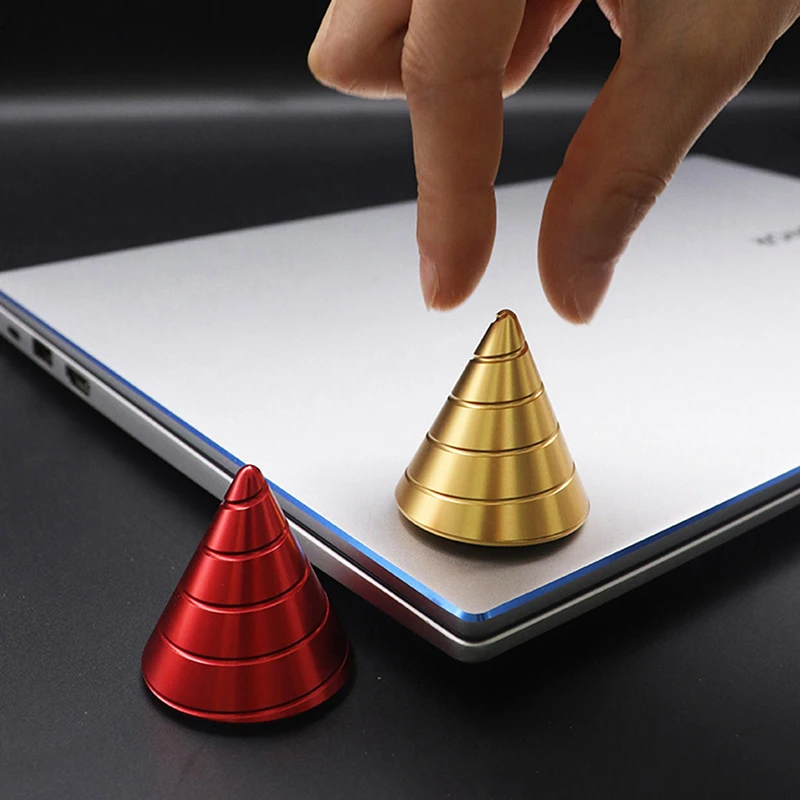 Spiral Cone Fidget Toy Optical Illusion Spinner Metal Kinetic Desk Toys For Office Adults Cool Stuff Stress Relief Gifts