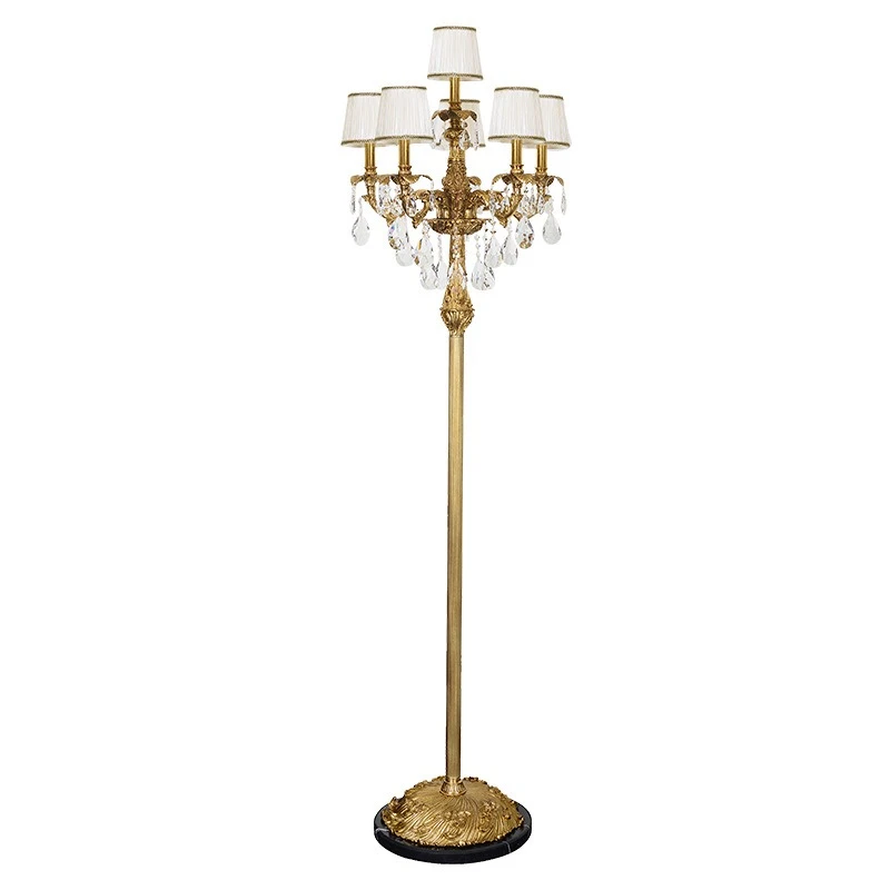 

All-copper home lighting, French retro floor lamp, living room floor lamp