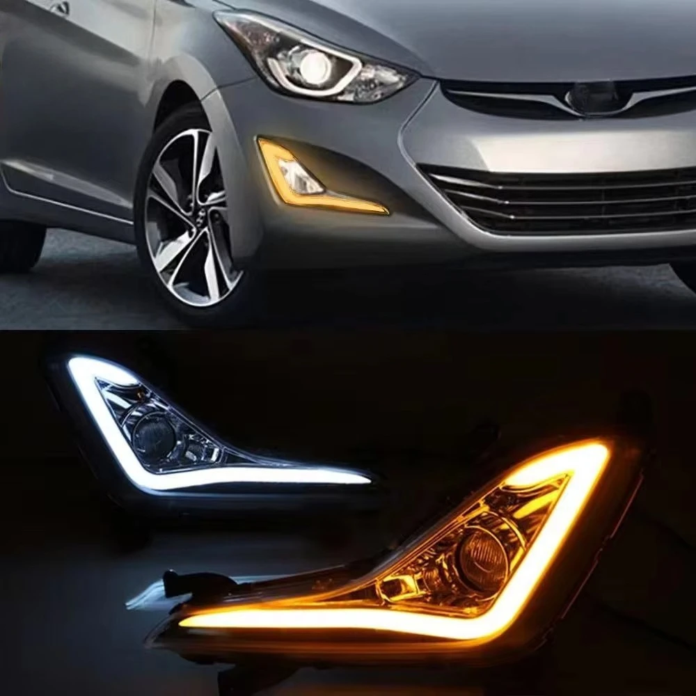 

For Elantra 2014-2016 LED DRL Daytime Running Light for Hyundai Front Bumper Light Fog Light