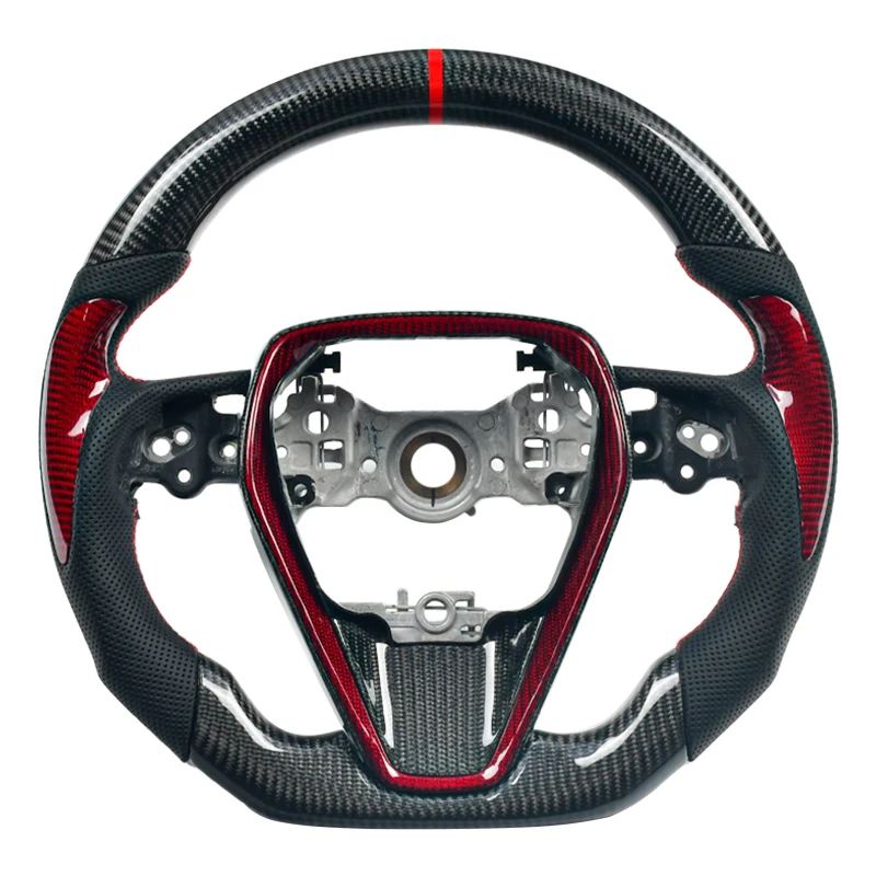 

Customized Red Sport Style Carbon Fiber Steering Wheel E210 2019 2020 2021 2022