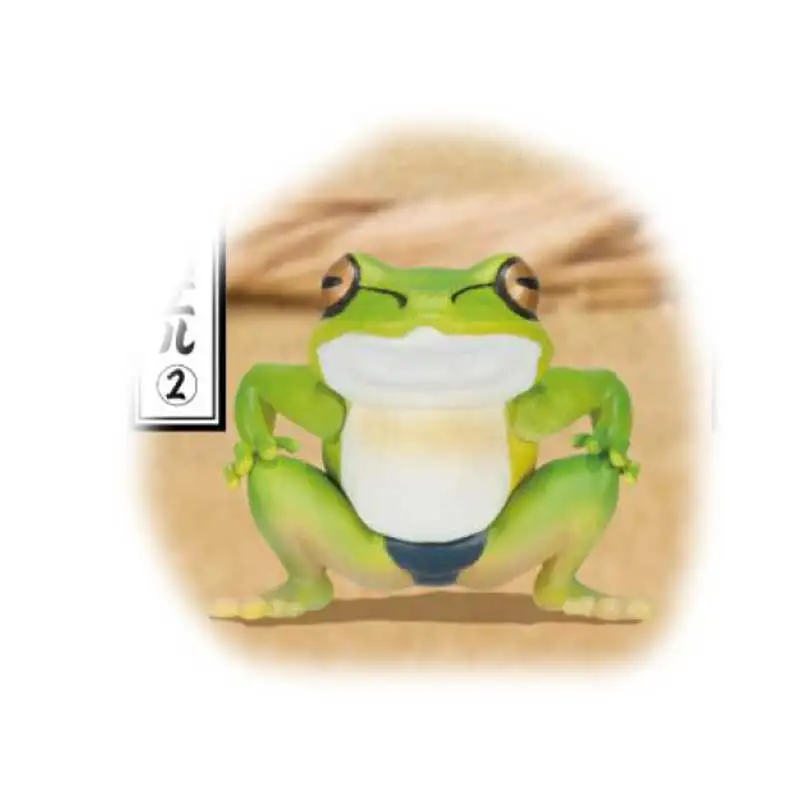 Giapponese Genuino Gacha Modello In Scala Rana Gru Forte Sumo Rana Rospo Rana Antropoomorfico Animale Sveglio Ornamenti Action Figure Giocattoli