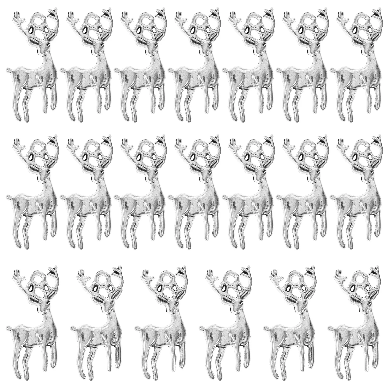 

Silver Deer Necklace Pendant Christmas Bracelet Charms Zinc Alloy Animal Pendants