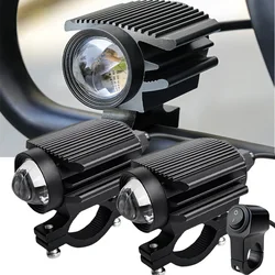 12V Extra Led Koplampen Voor Motorfiets Mistlampen Lamp Extra Spots Lens Hoge/Lage/Strobe Lange afstand Voorlichten