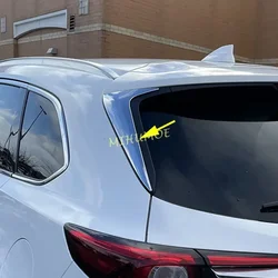 Chrome Car Rear Tailgate Window Spoiler Wing Cover Trim For 2016-2021 Mazda CX-9 TC