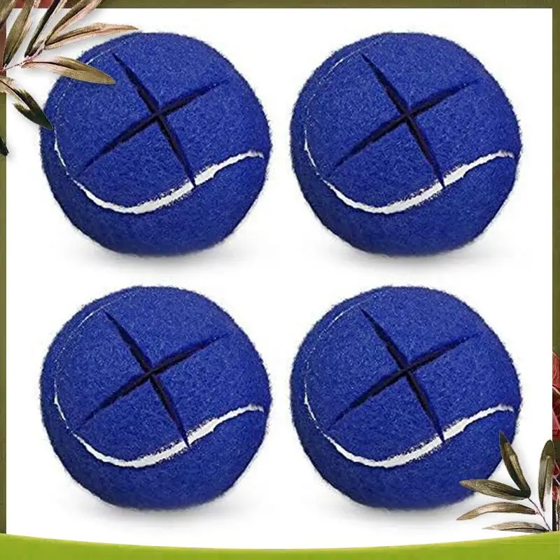 4PCS Tennis Balls For Walkers Premium Tennis Balls For Furniture Legs And Hard Floor Protection Durable Blue Multi-Purpose