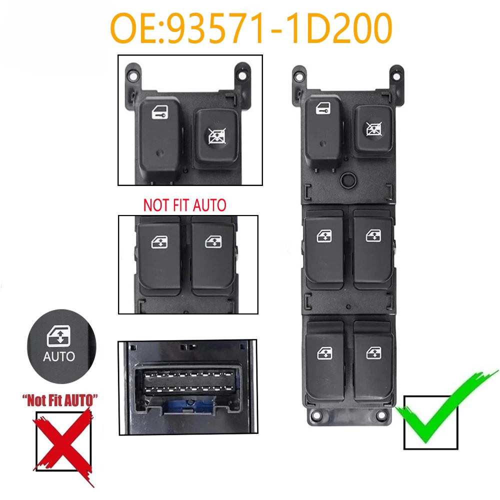 

Car Accessories For KIA Rondo Carens 2007-2012 Front Left Electric Power Master Window Switch lifter Control regulator Button