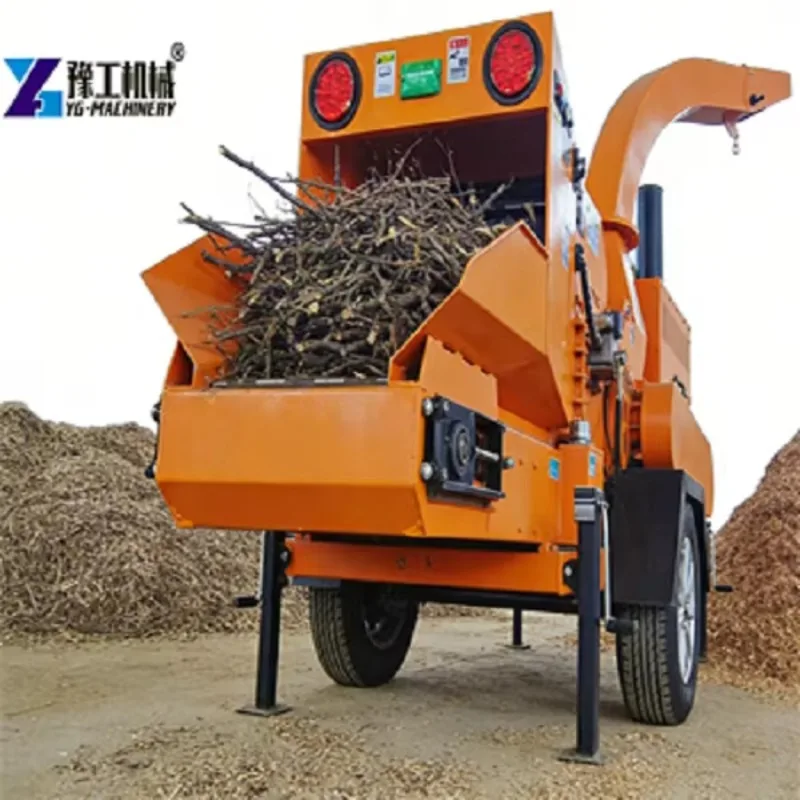 102hp Diesel Wood Chipper Shredder Machine Heavy Duty Drum Wood Chipper Hydraulic Feeding for Large Scale Wood Chipping Work  
