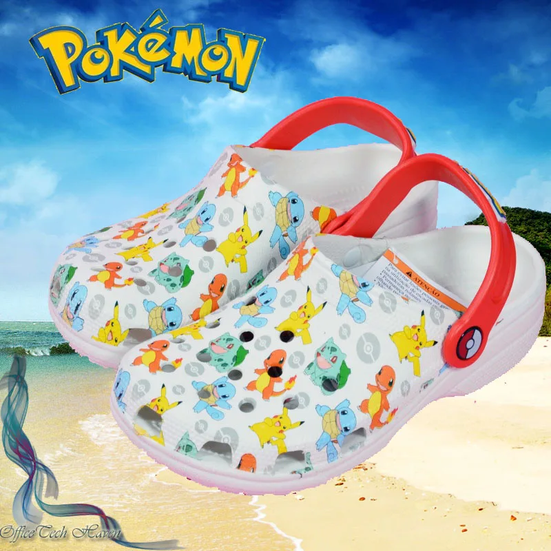 Kawaii Pokemon Hole Sandals Pikachu Squirtle Charmander Eva pantofole Anime-Style Beach Home Shoes regali estivi perfetti per i bambini