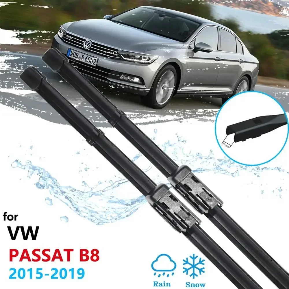 For Volkswagen VW Passat B8 2015 2016 2017 2018 2019 Front Windscreen Windshield Brushes Washer Accessories 2PCS Car Wiper Blade