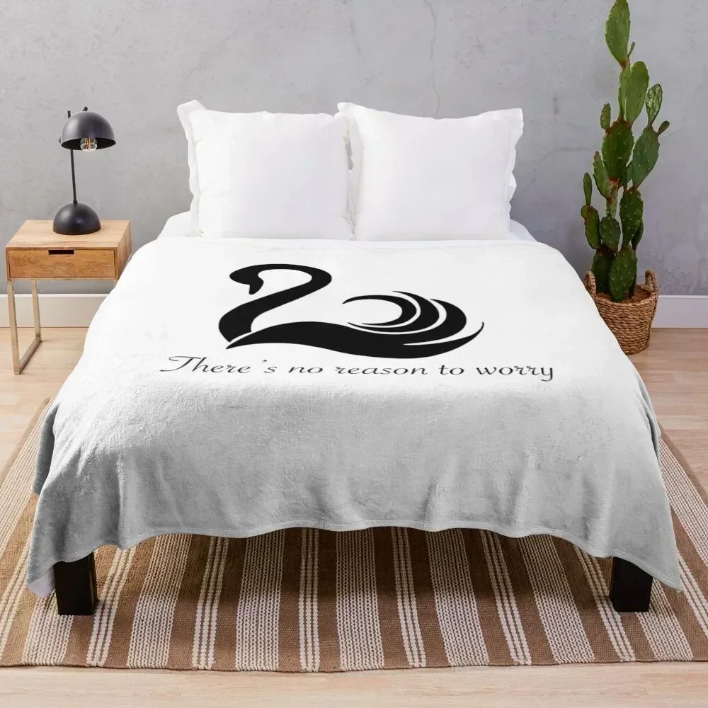 There's No Reason To Worry Quote Throw Blanket Hairys Thin Blankets