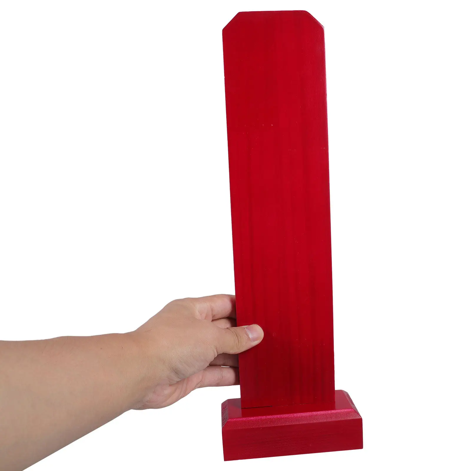 Wooden Ancestor Spirit Tablet For Home Temple Chinese New Year Red Ancestral Memorial Base Traditional Worship