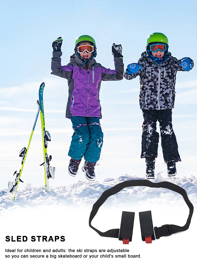 Tracolla da sci e asta Tracolla da sci regolabile Tracolla da sci portatile e portapacchi per uomo donna bambino