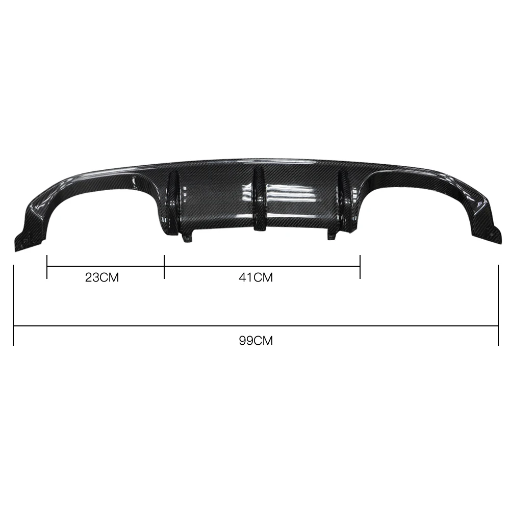 For BMW F80 F82 F83 M3 M4 2014UP Carbon Fiber Rear Diffuser Bumper Lip Spoiler Car Styling