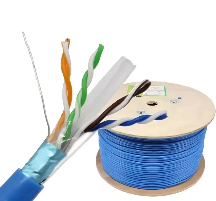 【From China】China Factory Lan Cable Utp Ftp Cat6 24awg Cat6 FTP Network Cable Cat6 communication cable 1000ft Box for Network