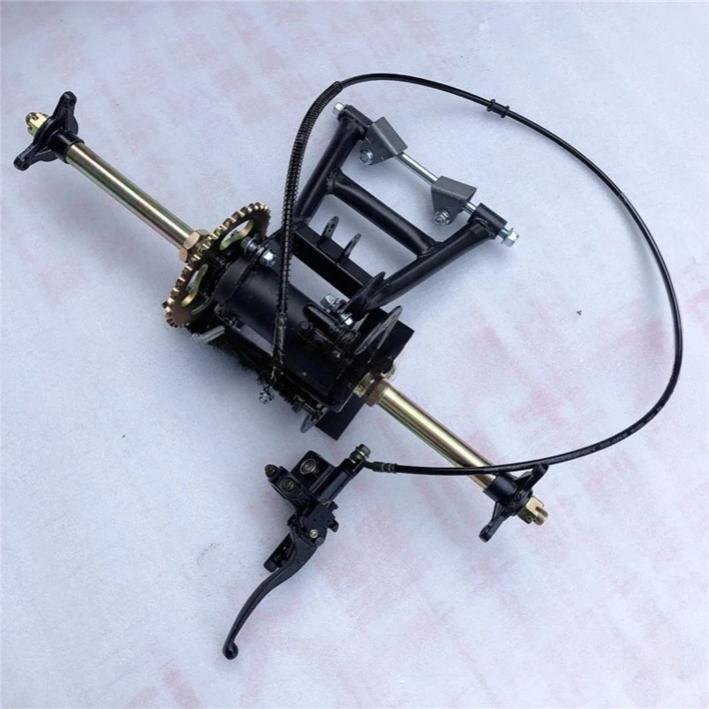 Modified karting suspension parts: Niu Beach Bike, thickened rear axle assembly, 65CM motorcycle tricycle disc brakes