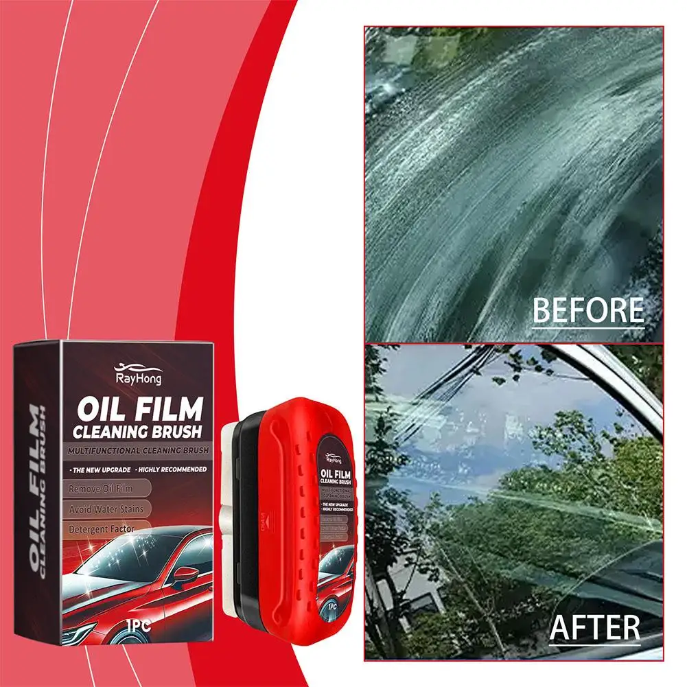 Vetro per auto lucido potente detergente per parabrezza per auto rimozione della pellicola dell'olio detergente per vetri per vetri auto rimuove lo sporco spazzola per la pulizia dell'auto