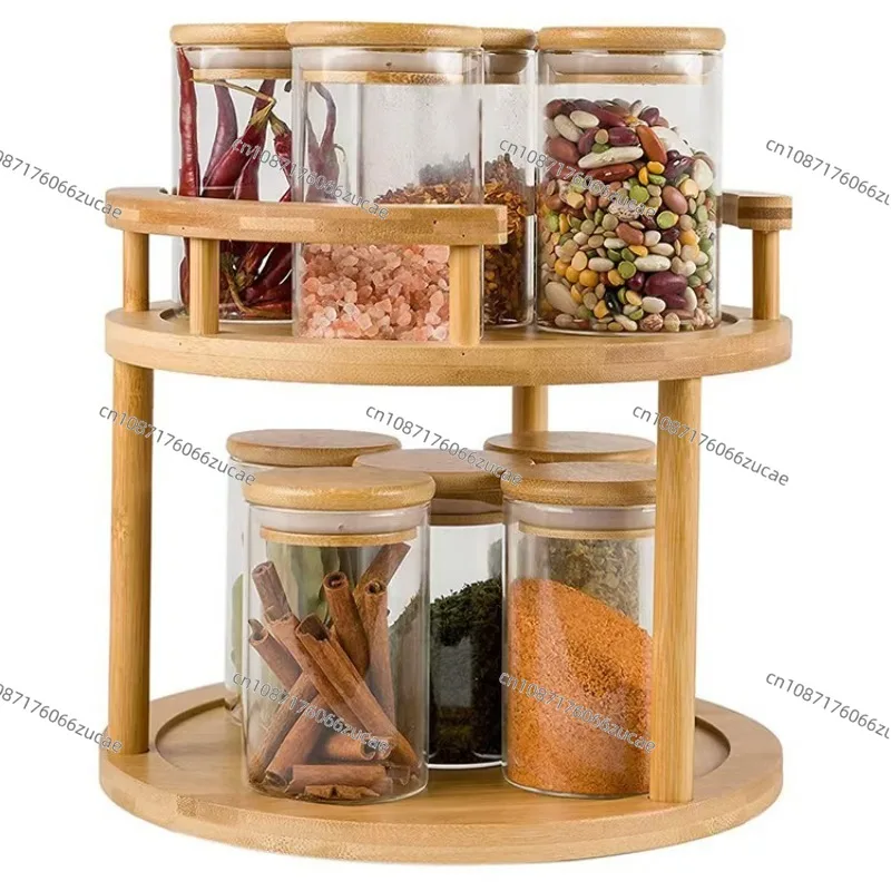 Wooden Double-layer Storage Rack Bathroom Iron-wood Combined Cosmetic Rack Desktop Toiletries Storage Rack