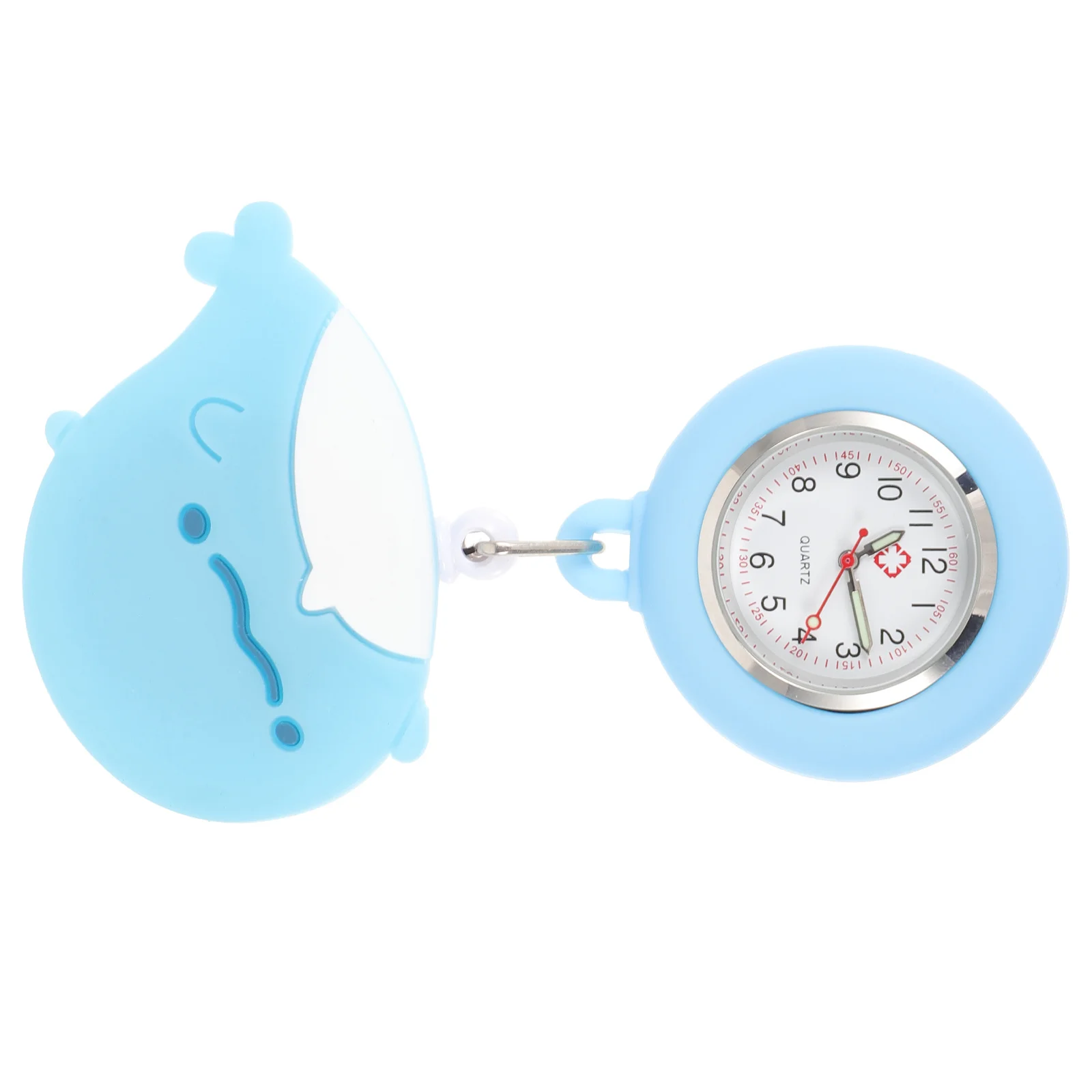 

Night Glow Nurse Fob Watch Clip-on Retractable Cartoon Whale Nursing Watch for Women Nurses Nurse Fob