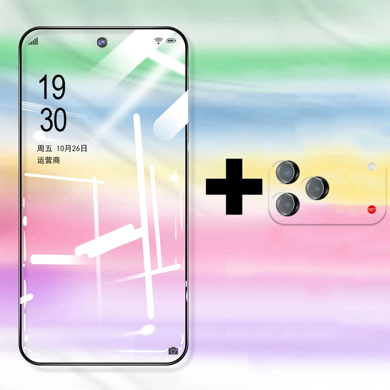 Skinlee 2 in 1 For Nubia V80 Pro Vita Design Camera Protective Film For Nubia V80 Max Full Cover Transparent Screen Protector