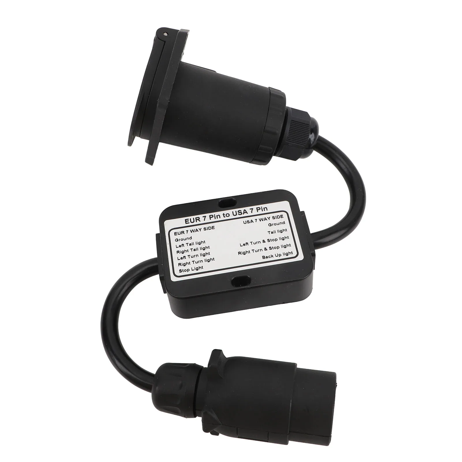 

Адаптер для прицепа, вилка европейского стандарта, 7 контактов в США, 7 контактов, устройство для подключения от 3 до 2 систем, конвертер для фургонов, лодок, домов на колесах