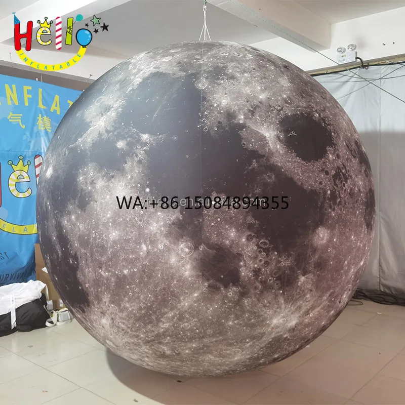 Factory Price Oem Giant Inflatable Planet Hanging Inflatable Moon Inflatable Moon Ball With Led Light