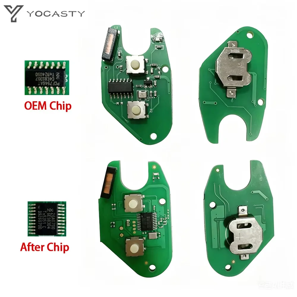 YOCASTY 433MHz Flip Remote Car Key PCB For Renault Trafic Master Kangoo Movano Transmister For Opel Vivaro Vauxhall 2003-2012