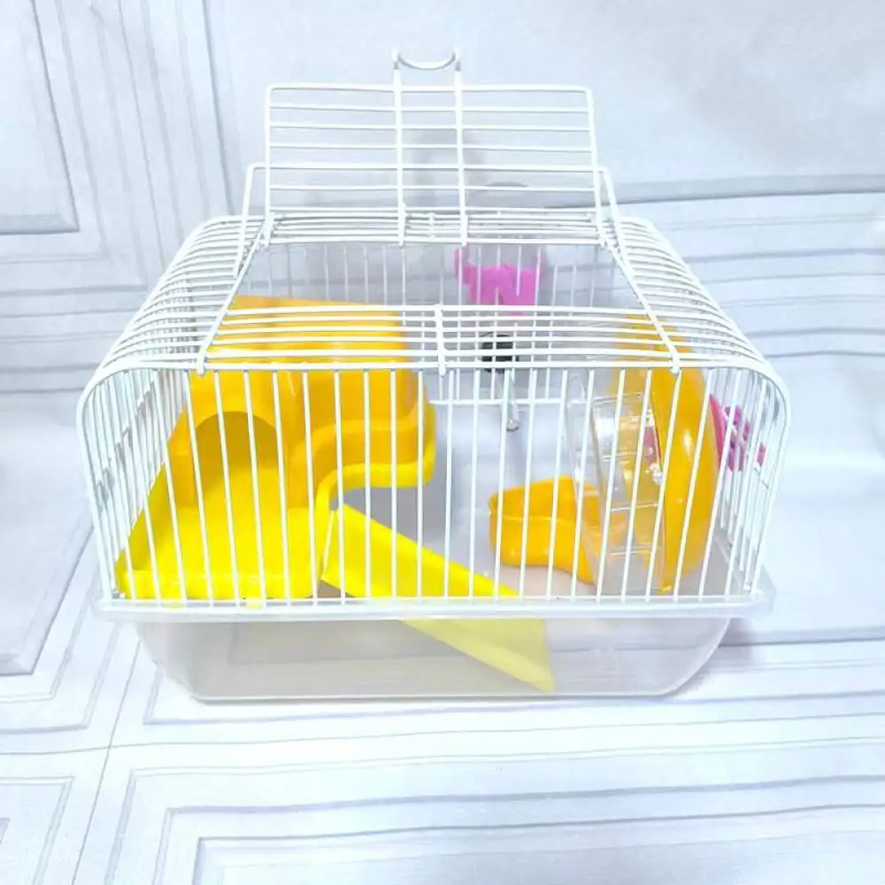 Comfortable Foldable Pet Cage For Hamsters Portable Ventilated Plastic Habitat With Exercise Accessory Set Easy Setup