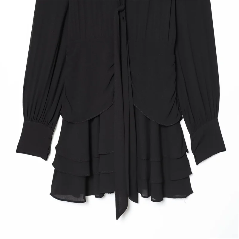 Sexy drapeado em camadas decorativo vestido curto popular na moda mini vestido feminino para festas e ocasiões especiais