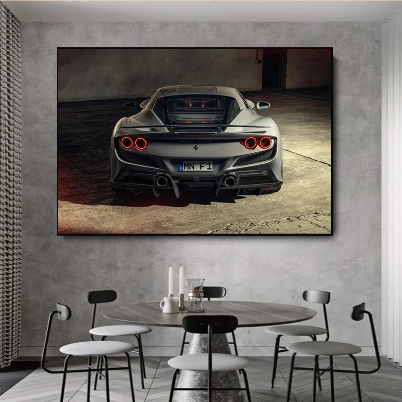 Modern Vintage Painting Ferrari F8Novitec Sunlight and Prints Canvas Poster Wall Art Pictures for Living Room Decor Cuadros