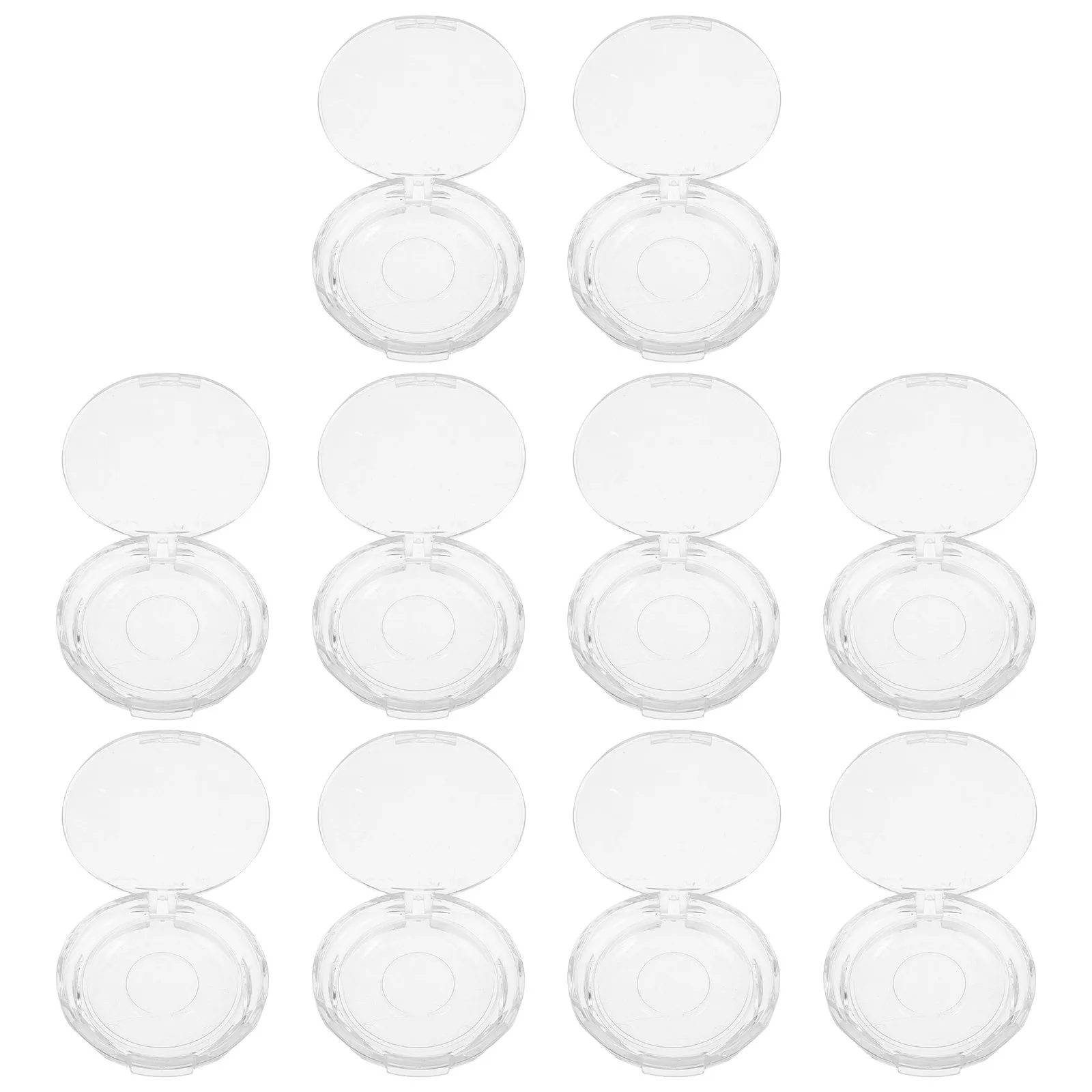 10 pçs caixa de armazenamento de cílios redondo caso de embalagem de chicote organizador vazio suporte de viagem de plástico recipiente de chicote de olho