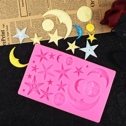 Moon Sun Silicone Mold Fondant Cake Mold Holiday DIY Baking Tool for Making Chocolate, Handmade-Soap Y5GB