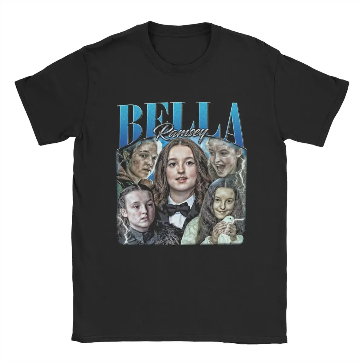 Men Bella Ramsey Vintage 90s Retro Style T Shirt The Last of Us Pure Cotton Tops Casual O Neck Tee Shirt Unique T-Shirt