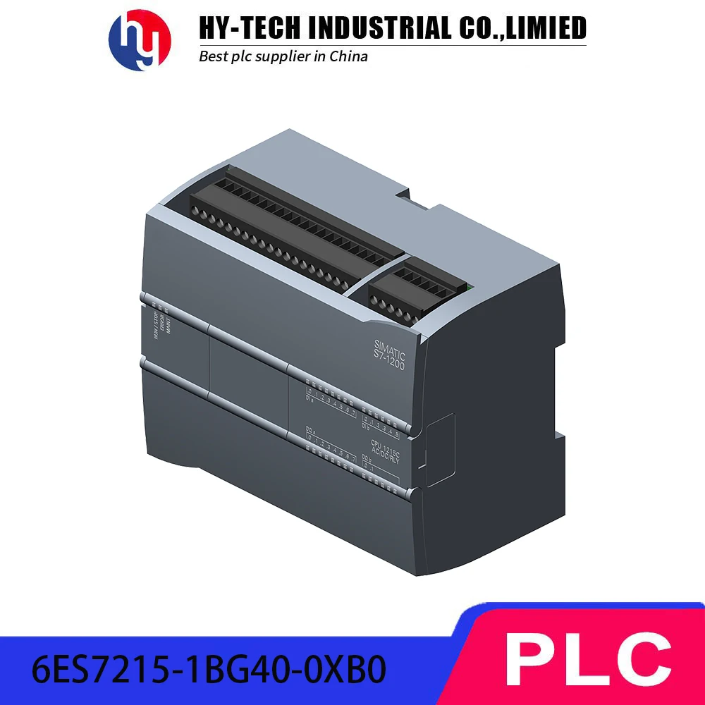 

Compact PLC CPU Module 6ES7215-1BG40-0XB0 Unit 14DI/10DQ Relay 2AI/2AO Analog AC 85-264V Power 2 Ports 200KB Memory Industrial