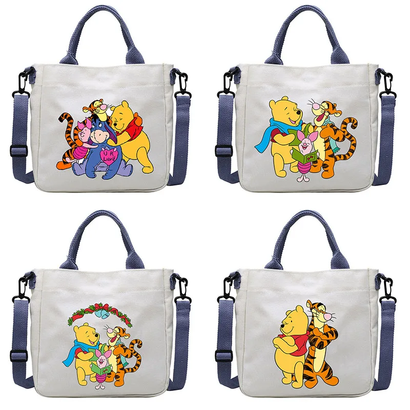 

Сумка через плечо Винни-Пух, мужская и женская сумка через плечо с рисунком тигра, стильная сумка-мессенджер большой вместимости, сумка для хранения