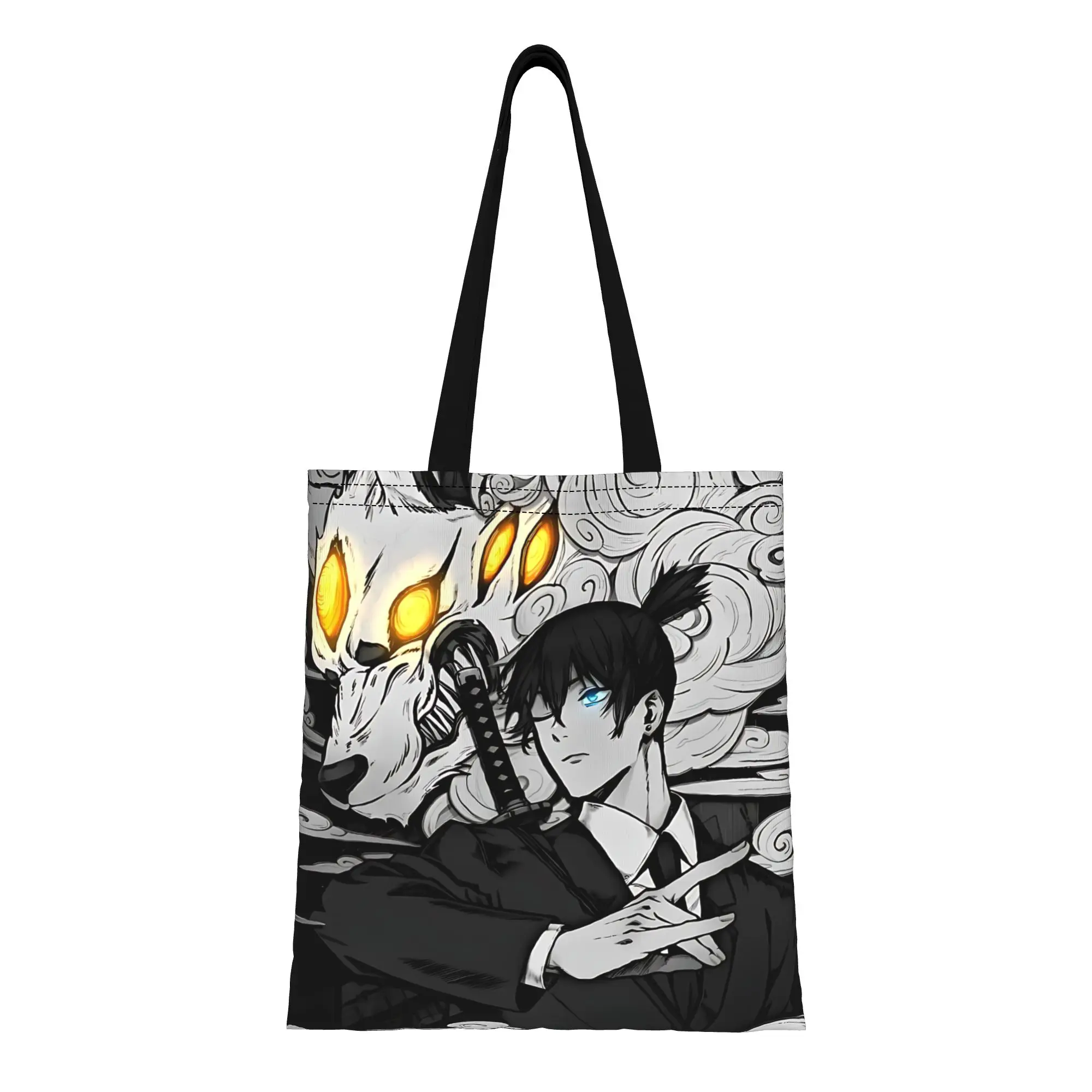 

1PC Hayakawa Aki Cool Manga Canvas Tote Bag Chainsaw Man Handbag Outdoor Handbag Trendy Tote