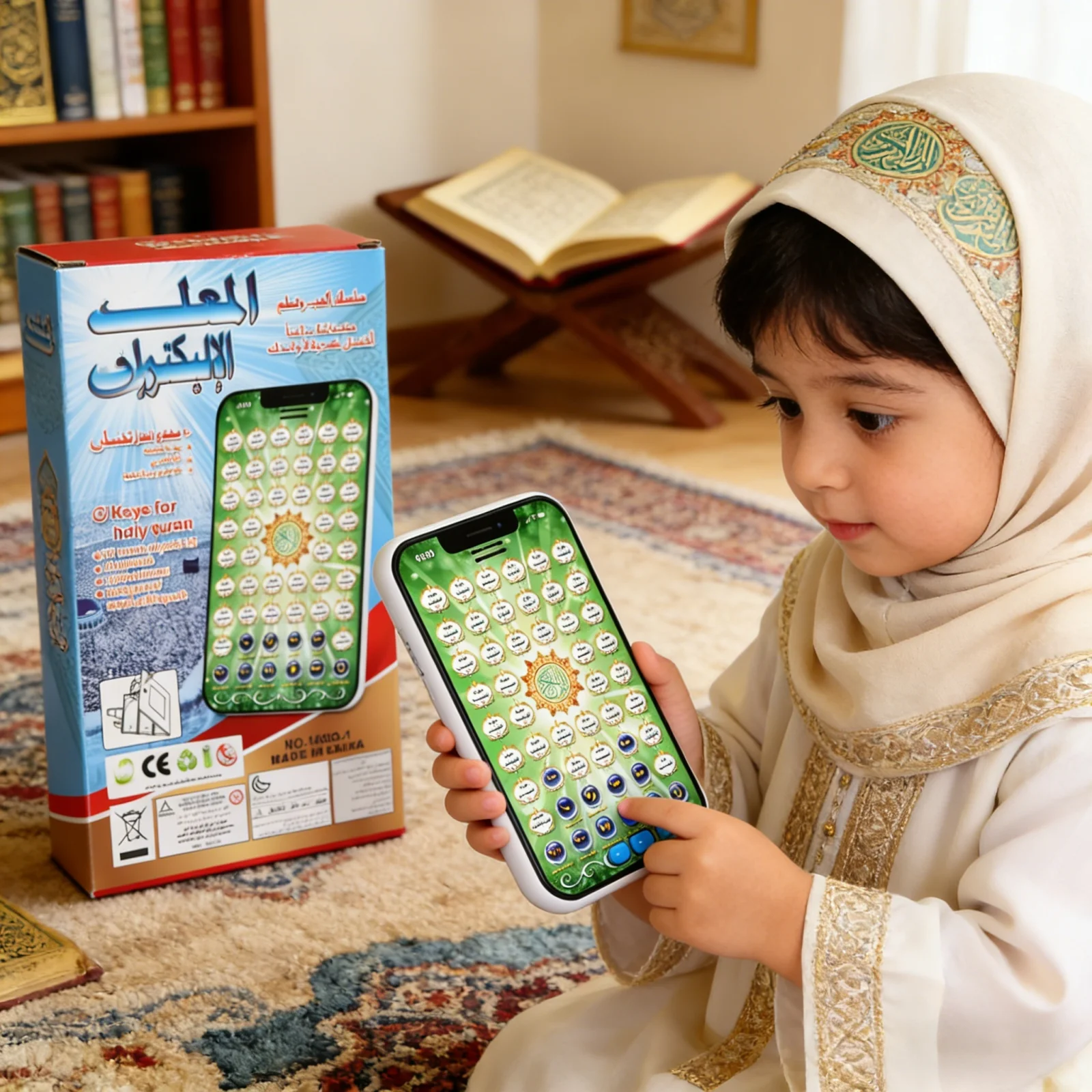 Image of Kinder-Smart-Tablet Arabische Sprache Lerncomputer Elektronisches Spielzeug-Pad für Kleinkinder Interaktives Lernspielzeug Lehrhilfen