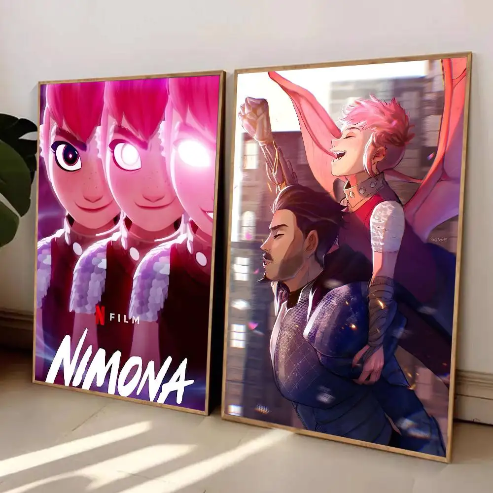 Anime N-NlMONA Poster Kunst mit Drucken Home Schlafzimmer Wohnzimmer Dekoration Geschenk