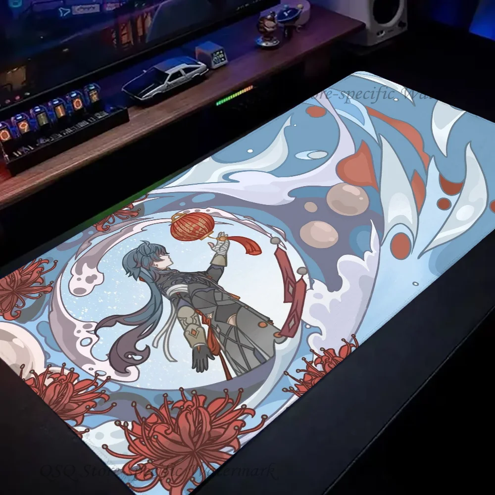 سجادة أرضية بسكة نجمة مع وسادة ، بساط ماوس مكتبي ، ملحقات ألعاب ، ألعاب رئيسية ، XXL ، لوحة مفاتيح ، سجادة حشوة ، شفرة هونكاي ، 1!